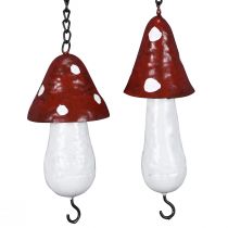 Artículo Comedero rústico para pájaros en forma de seta con gancho para bolas de sebo - decoración de jardín altura 17 cm 2 piezas