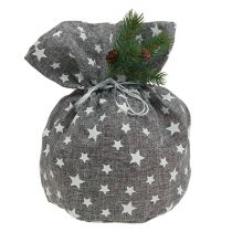Bolso con estrellas Ø23cm H35cm Gris
