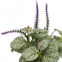 Flores de seda artificial, salvia en ramo, flor de seda de salvia violeta L28cm 4pcs