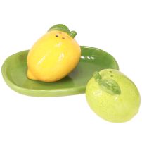 Artículo Salero y pimentero de cerámica decoración limón lima 13×8cm