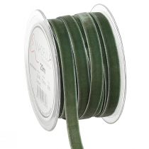 Artículo Cinta de terciopelo cinta de regalo cinta decorativa verde B10mm 20m