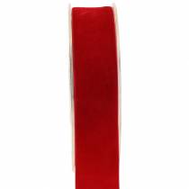 Cinta terciopelo rojo 25mm 7m