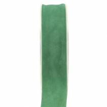 Cinta terciopelo verde 25mm 7m