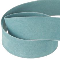 Artículo Cinta de terciopelo azul para joyería, color azul claro, 25 mm, 7 m