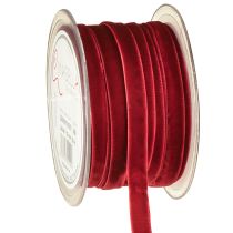 Artículo Cinta de terciopelo cintas decorativas Cinta de terciopelo Burdeos 10mm 20m