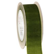 Artículo Cinta de terciopelo cinta decorativa cinta de tela terciopelo verde oscuro 40mm 8m