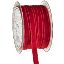Artículo Cinta de terciopelo cinta decorativa Cinta de terciopelo roja 10mm 20m
