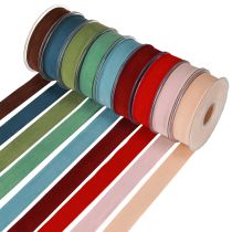 Artículo Cinta de terciopelo para regalo, 25 mm, 7 m, varios colores.
