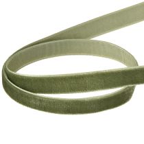 Artículo Cinta de terciopelo, cinta de regalo, cinta decorativa verde, ancho 10 mm, 20 m