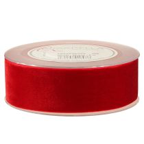 Artículo Cinta terciopelo Cinta de regalo decorativa Rojo 40mm 8m