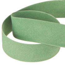 Artículo Cinta de terciopelo verde para regalo, cinta de terciopelo verde, 25 mm, 7 m