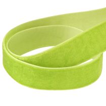 Artículo Cinta de terciopelo verde claro cinta decorativa cinta de terciopelo verde 20mm 10m