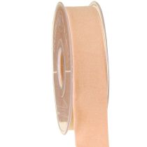 Artículo Cinta de terciopelo cinta salmón cinta decorativa 25mm 7m