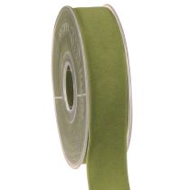 Artículo Cinta de terciopelo verde musgo 25mm 7m
