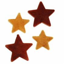 Artículo Espolvorear decoración estrella mezcla curry flocado, rooibos 4cm/5cm 40p