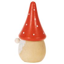 Artículo Mini figura de gnomo, decoración de mesa con amanita muscaria, 10 cm, 6 unidades