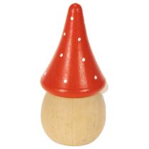 Artículo Mini figura de gnomo, decoración de mesa con amanita muscaria, 10 cm, 6 unidades