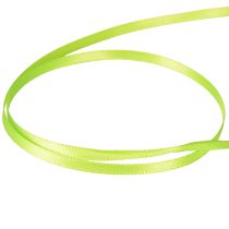 Artículo Cinta de raso para regalo, color verde claro, doble raso, 3 mm, 50 m
