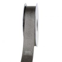 Artículo Cinta de raso con mica gris 25mm 20m