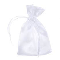 Bolsas de satén blanco 6.5 × 10cm 10pcs