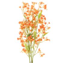 Artículo Rama de orquídea artificial naranja con filigrana para decoración de habitaciones, 110 cm, 3 unidades.