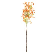 Artículo Rama de orquídea artificial naranja con filigrana para decoración de habitaciones, 110 cm, 3 unidades.