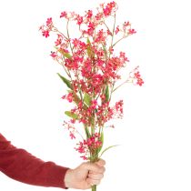 Artículo Rama artificial de orquídea Oncidium en flor, decoración de 112 cm, 3 unidades.