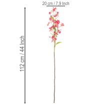 Artículo Rama artificial de orquídea Oncidium en flor, decoración de 112 cm, 3 unidades.