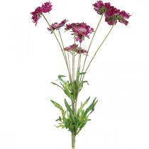 Scabious flor artificial rosa flor de verano H64cm ramo de 3 piezas