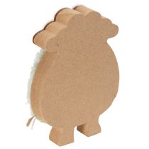 Artículo Decoración de oveja de madera, linda figura decorativa para primavera y Pascua, decoración de mesa, 11 cm, 6 piezas