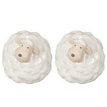 Artículo Oveja decorativa como un simpático punto de atracción para la sala de estar y el jardín, 11 cm, 2 unidades