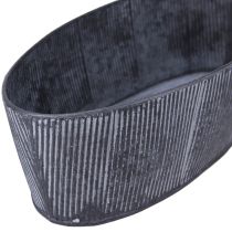Artículo Cuenco ovalado de metal negro y gris vintage de 32,5/37 cm, juego de 2