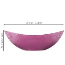 Artículo Bol de plástico rosa, 39 cm x 13 cm, 13 cm de alto.