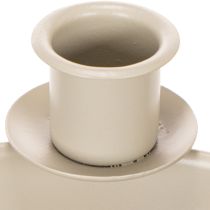 Artículo Portavelas con 4 soportes, corona de Adviento moderna, beige, 15 cm
