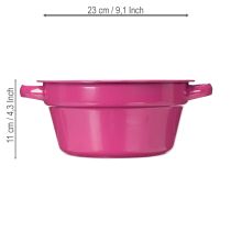 Artículo Jardinera de metal, decoración de verano para salón, 23 cm, 3 piezas