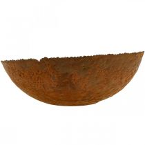 Artículo Bol decorativo de metal, bol decorativo con aspecto rústico, Ø30cm H8.5cm