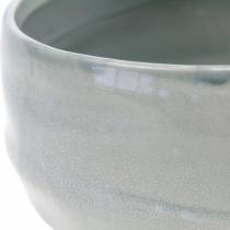 Cuenco de cerámica, jardinera ondulada, decoración de cerámica ovalada Ø18,5cm H7,5cm