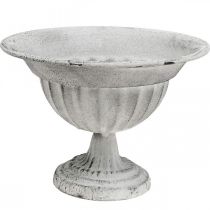 Cuenco de taza taza de decoración blanca copa de metal Ø16cm H11.5cm