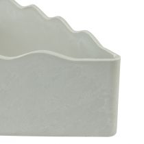 Artículo Cuenco plástico corazón macetero blanco gris 21×14,5×5,5cm