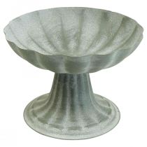 Cuenco decorativo con pie cuenco de metal vintage H12cm Ø17cm