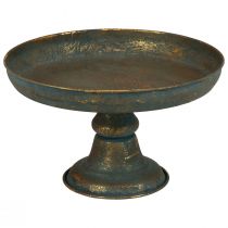 Cuenco con pie cuenco decorativo cuenco de metal dorado Ø29cm H17,5cm