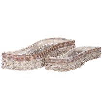 Artículo Maceta rectangular de mimbre con lámina, cuenco decorativo, 45 cm, 1 juego