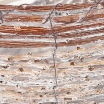 Artículo Maceta rectangular de mimbre con lámina, cuenco decorativo, 45 cm, 1 juego