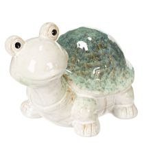 Artículo Figura de tortuga de cerámica que llama la atención en el salón, figura decorativa, 22 cm.