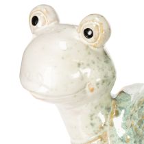 Artículo Figura de tortuga de cerámica que llama la atención en el salón, figura decorativa, 22 cm.