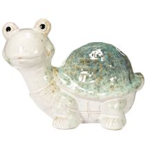 Artículo Figura de tortuga de cerámica que llama la atención en el salón, figura decorativa, 22 cm.