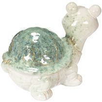 Artículo Figura de tortuga de cerámica que llama la atención en el salón, figura decorativa, 22 cm.