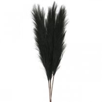Hierba de plumas, caña china negra, hierba seca artificial, 100 cm, 3 uds.