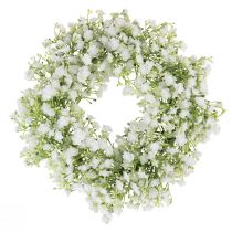 Artículo Corona de Gypsophila corona de flores blancas boda Ø30cm