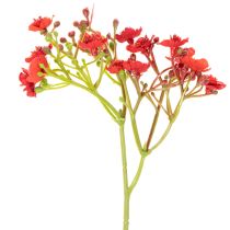 Artículo Paniculata artificial, roja, ramo como decoración floral, 30 cm, 10 unidades
